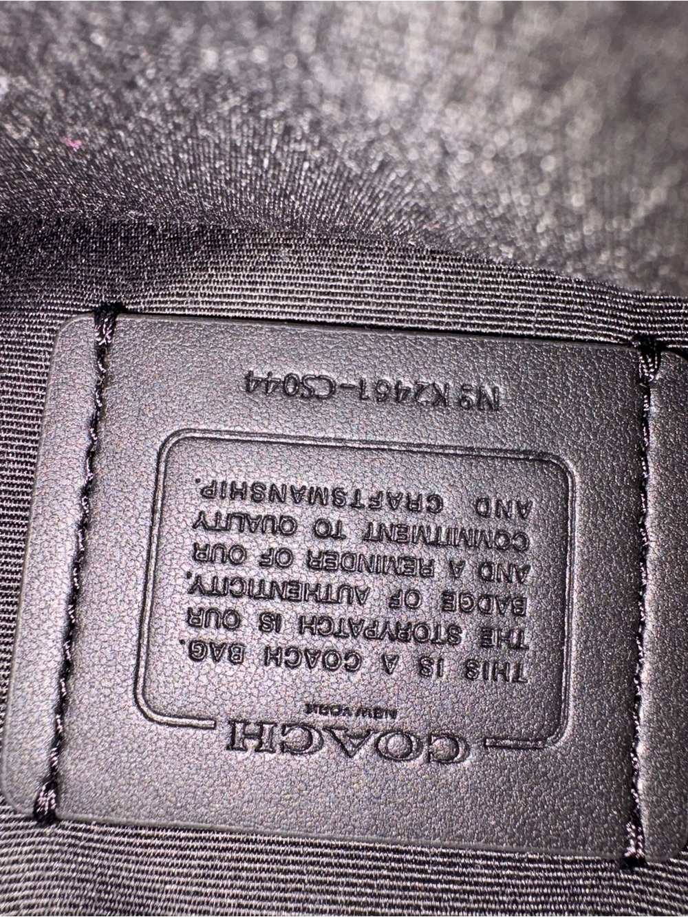 Coach Black Pebbled Leather Messenger Crossbody - Picture 3 of 3